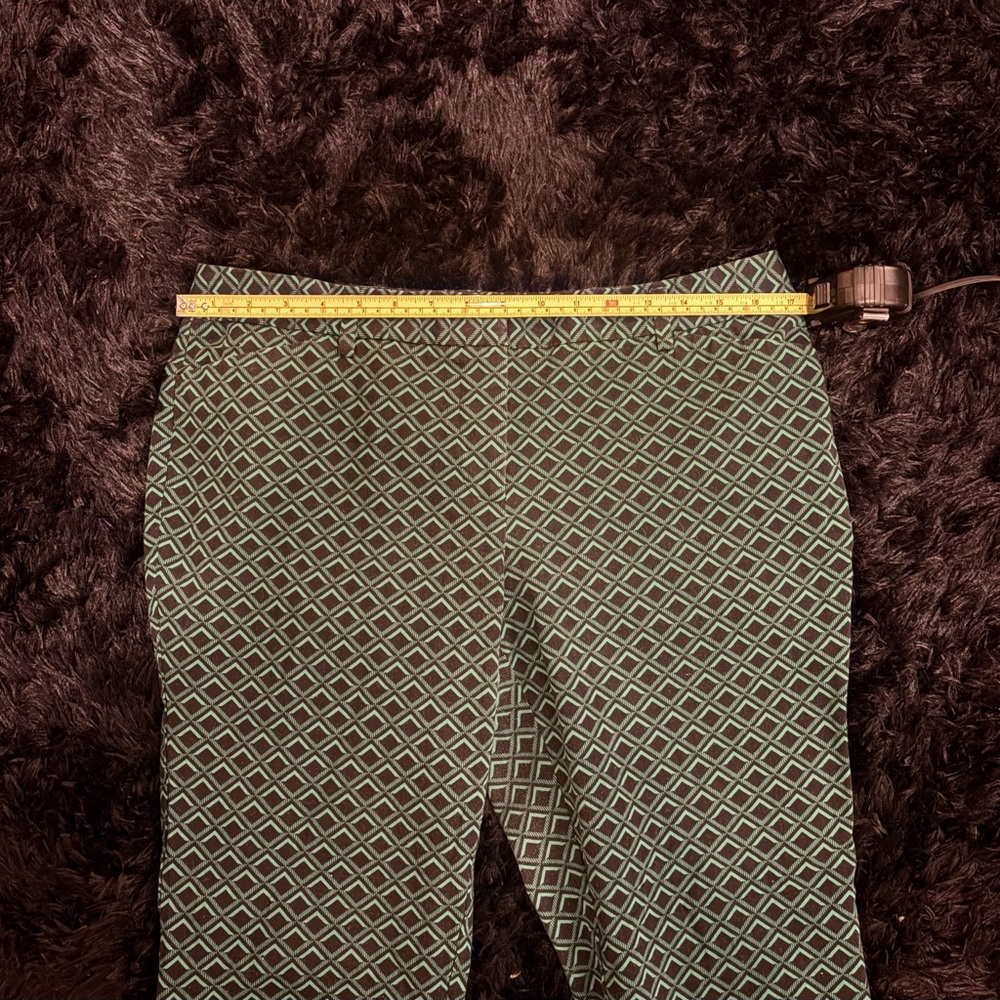 Worthington Black and Green Patterned Ankle Slim Pants - Picture 10 of 12